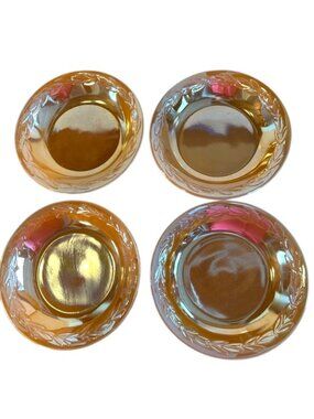 Anchor Hocking Iridescent Gold Glass Dessert Bowls - Set of 4